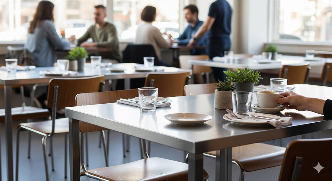 ¿Qué tipo de mesa de acero inoxidable necesitas según tu negocio de hostelería?